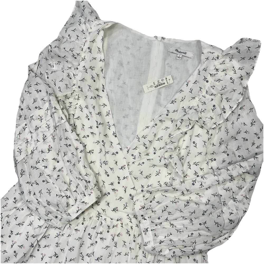Madewell White Floral Dress
